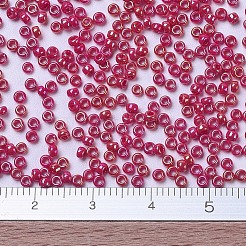 MIYUKIラウンドロカイユビーズ  日本製シードビーズ  11/0  (rr476) 不透明な赤 ab  11/0  2x1.3mm  穴：0.8mm  約1111個/10g&nbsp;X-SEED-G007-RR0476