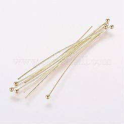 Rack Plating Brass Ball Head Pins&nbsp;KK-E680-03-0.5x50mm-G