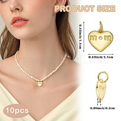 10Pcs Golden Plated Brass Charms&nbsp;KK-SZ0007-43