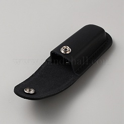 牛皮ナイフ保護ケース  ナイフシース  ブラック  126x55x44mm  内径：33x20mm&nbsp;FIND-WH0421-96B