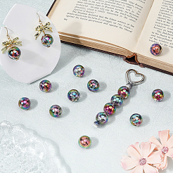 20Pcs UV Plating Acrylic Printed Beads&nbsp;TACR-SC0001-46C