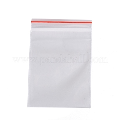 再封可能なプラスチック製包装袋  トップシール  セルフシールバッグ  長方形  透明  7x5cm  片側の厚さ：2ミル（0.05mm）&nbsp;OPP-Q002-5x7cm