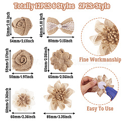 12Pcs 6 Styles Jute Ornament Accessories&nbsp;DIY-TA0011-98