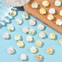 40Pcs 4 Colors Shell Shape Handmade Porcelain Beads&nbsp;PORC-YW0001-20