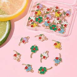 24Pcs 6 Styles Alloy Enamel Pendants&nbsp;FIND-FS0004-18
