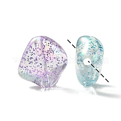 UV Plating Rainbow Iridescent Acrylic Beads&nbsp;OACR-K003-003