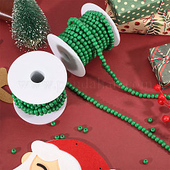 Christmas Wood Round Beads Hangiing Ornaments&nbsp;HJEW-CA00084