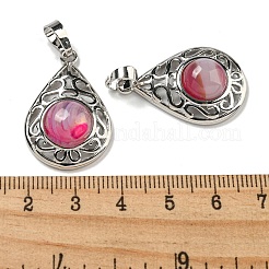 Natural Banded Agate Dyed Pendants&nbsp;G-Q158-05P-01