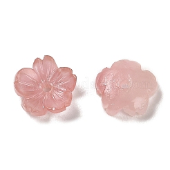 合成サンゴ染めビーズ  花  ロージーブラウン  7.5x8x2.5mm  穴：1mm&nbsp;CORA-P008-01A-01