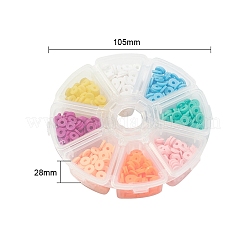 1120Pcs 8 Colors Handmade Polymer Clay Beads&nbsp;CLAY-YW0001-14A