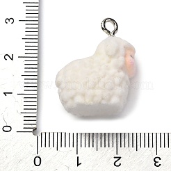 Flocky Anima Resin Pendants with Platinum Iron Loop&nbsp;FIND-S001-13D