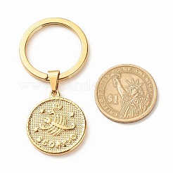 304 Stainless Steel Pendants Keychain&nbsp;KEYC-JKC00314-08