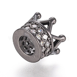 Brass Micro Pave Cubic Zirconia Beads&nbsp;LS-ZIRC-G166-39B