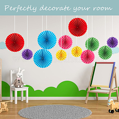 6Pcs Paper Fans Flower for Wedding Birthday Carnival Welcome Party Decorations&nbsp;DIY-WH0349-570