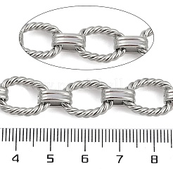 変色しない304ステンレススチールチェーン  溶接されていない  ステンレス鋼色  リンク：15x11x2.5mm&nbsp;CHS-A013-01P
