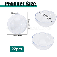 22Pcs Openable Transparent Plastic Big Pendants&nbsp;FIND-DC0008-27