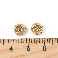 304ステンレススチールラインストーンビーズ  PVD真空メッキ  長持ちメッキ  ホイール  18KGP本金メッキ  7.5x3mm  穴：1.2mm&nbsp;STAS-P396-05G