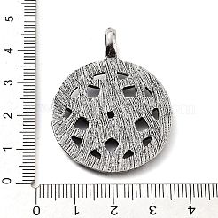 合金のチベット風チャーム  スターとフラットラウンド  アンティークシルバー  42x32.5x3mm  穴：5mm&nbsp;TIBE-L012-006AS