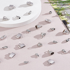 90Pcs 3 Styles Tibetan Style Alloy End Caps&nbsp;TIBE-LP0001-08
