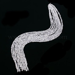 透明キューブ型クリスタルガラスビーズ連売り  多面カット  透明  2x2x2.5mm  穴：1mm  約101個/連  9インチ&nbsp;X-GLAA-F012-A03