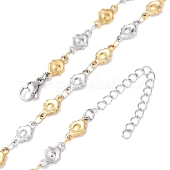 5.5MM 304 Stainless Steel Flower Link Chain Necklaces&nbsp;NJEW-P346-01A