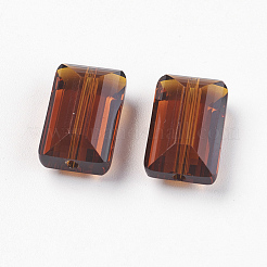 模造オーストリアクリスタルビーズ  グレードAAA  多面カット  長方形  シエナ  4.55x8x3mm  穴：0.7~0.9mm&nbsp;SWAR-F081-5x8mm-22