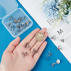 20Pcs 316 Stainless Steel Clip-on Earring Findings&nbsp;STAS-UN0053-54