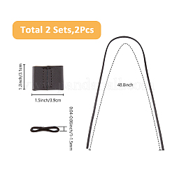 バケットバッグ作り用のPUレザー引き紐  ココナッツブラウン  1240x8x4mm&nbsp;DIY-WH0430-711A-03