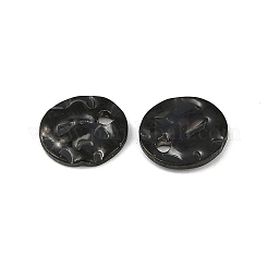 304 Stainless Steel Textured Disc Charms&nbsp;STAS-Q336-11A-B