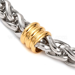 304 Stainless Steel Wheat Chain Bracelets for Women&nbsp;BJEW-G711-13GP