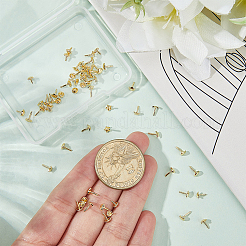 60Pcs 4 Styles Brass Peg Bails Pin Charms&nbsp;KK-BBC0022-87
