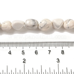 天然石ハウライトビーズ連売り  ナゲット  タンブルストーン  7~15x6~10x5.5~8mm  穴：1mm  約47~49個/連  15.55~15.94インチ（39.5~40.5cm）&nbsp;G-B078-D15-01