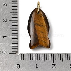 Natural Tiger Eye Pendants&nbsp;G-A297-01G-10
