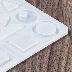 Diyシリコーンペンダント型  レジン型  粘土工芸の金型ツール  混合図形  ホワイト  118x98x4mm  内径：20~56x20~31mm&nbsp;LS-SIMO-P008-04