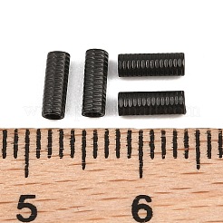 304ステンレスチューブビーズ  イオンプレーティング（ip）  ブラック  6x2mm  穴：0.9~1.2mm&nbsp;SA-CBA098D-07B-EB