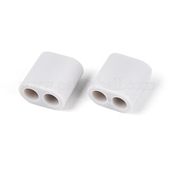 ABSプラスチックビーズ  正方形  2穴  5~6mmコードに適合  ゲインボロ  15x15x8.5mm  穴：4.8mm&nbsp;OACR-N156-07B