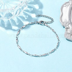 Non-Tarnish 304 Stainless Steel Oval Link Chain Bracelets for Women Men&nbsp;BJEW-JB10271