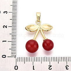 Brass Resin Pendants&nbsp;KK-B139-12G