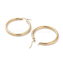 Ring 304 Stainless Steel Hoop Earrings for Women Men&nbsp;EJEW-B049-01D-G
