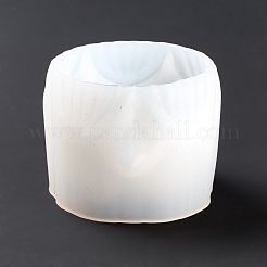 シリコンモールドを作るDIYの香りのキャンドル  3 d個のハス  ホワイト  5.1x6.6cm  内径：5.6のCM&nbsp;DIY-E055-31