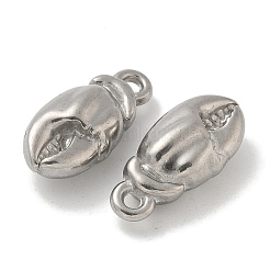 変色防止304ステンレススチールペンダント  爪チャーム  ステンレス鋼色  21x9.5x7mm  穴：1.6mm&nbsp;STAS-Q334-18P
