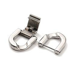 変色しない304ステンレススチール製折りたたみ式留め具  ステンレス鋼色  32x15x3mm  穴：7x8mm&nbsp;STAS-D026-01C-P