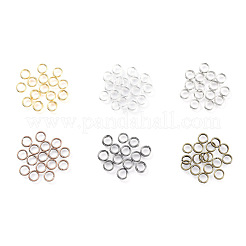 アイアンスプリットリング  ダブルループ丸カン  ミックスカラー  5x1.4mm  内径：4.3mm  6色  約6500個/500g&nbsp;IFIN-JQ0001-04-5mm