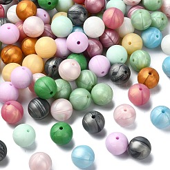 100個のシリコンビーズ  ラウンド  ミックスカラー  15mm  穴：2mm&nbsp;SIL-CJ0002-68