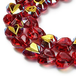 Electroplate Transparent Glass Beads Strands&nbsp;X-EGLA-B012-AB03