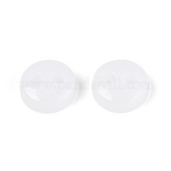 人形の服のためのDIYの手工芸品のボタン  フラットラウンド  樹脂ボタン  ホワイト  6mm&nbsp;NNA0VCY-02