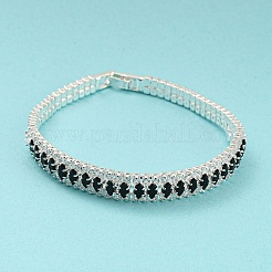 Rack Plating Brass Horse Eye Link Bracelet&nbsp;BJEW-Q771-07S