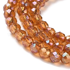 Electroplate Transparent Glass Beads Strands&nbsp;GLAA-H021-01A-FR02