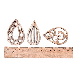 Unfinished Hollow Wood Big Pendants&nbsp;WOOD-X0004-15