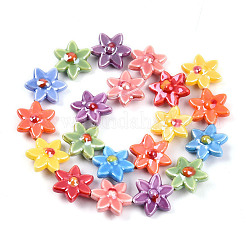 Glazed Porcelain Beads Strands&nbsp;PORC-N008-10